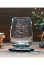 Rhode Island State Stemless Wine Glass 15oz