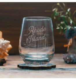 Benoit's Design Co. Rhode Island State Stemless Wine Glass 15oz
