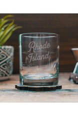 Benoit's Design Co. Rhode Island State Old Fashioned Glass 12oz