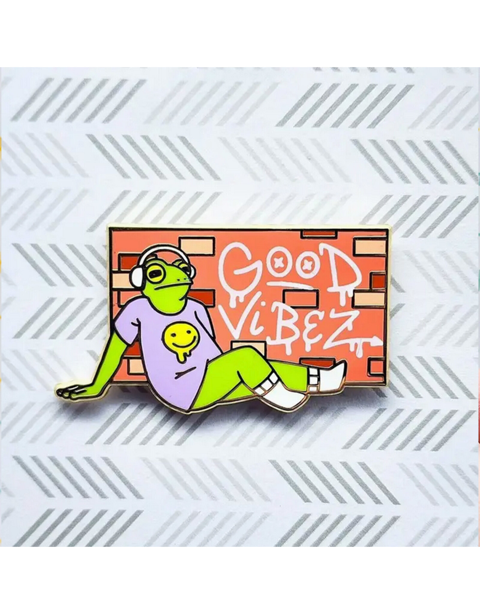 Good Vibez Frog Enamel Pin