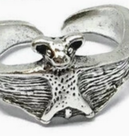Bat Wrap Ring - Silver