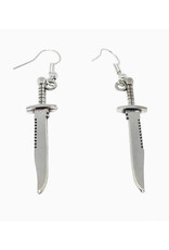 Bowie Knife Earrings - Silver