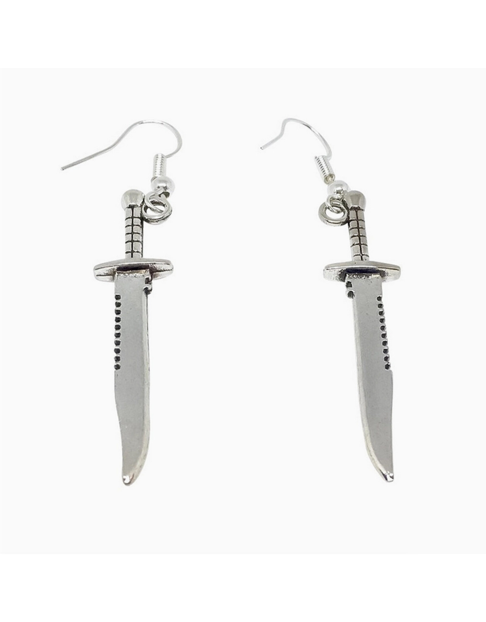 Bowie Knife Earrings - Silver