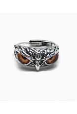 Owl Eyes Adjustable Ring - Silver