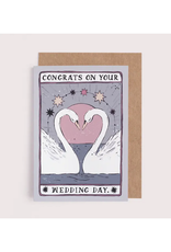 Wedding Day Swans Tarot Greeting Card