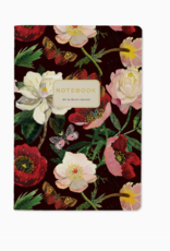 Peonies (Black) Notebook
