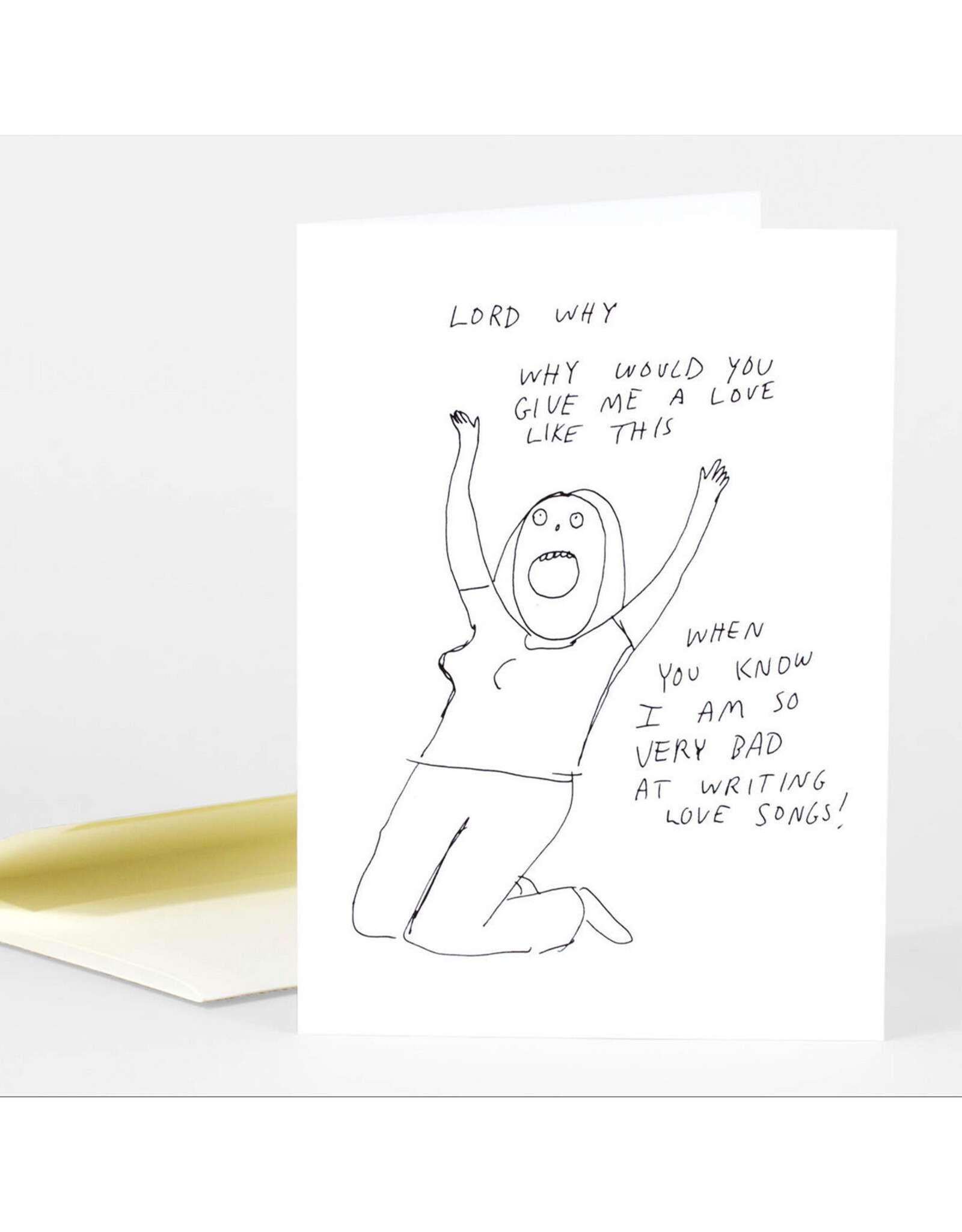 Very Bad At Writing Love Songs Greeting Card