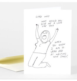 Very Bad At Writing Love Songs Greeting Card