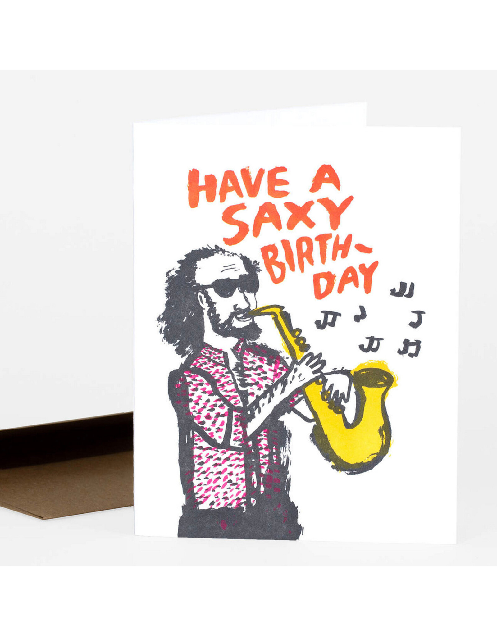 Saxy Birthday  Greeting Card