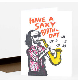 Saxy Birthday  Greeting Card