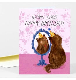 Lookin Good Happy Birthday Cat Greeting Card