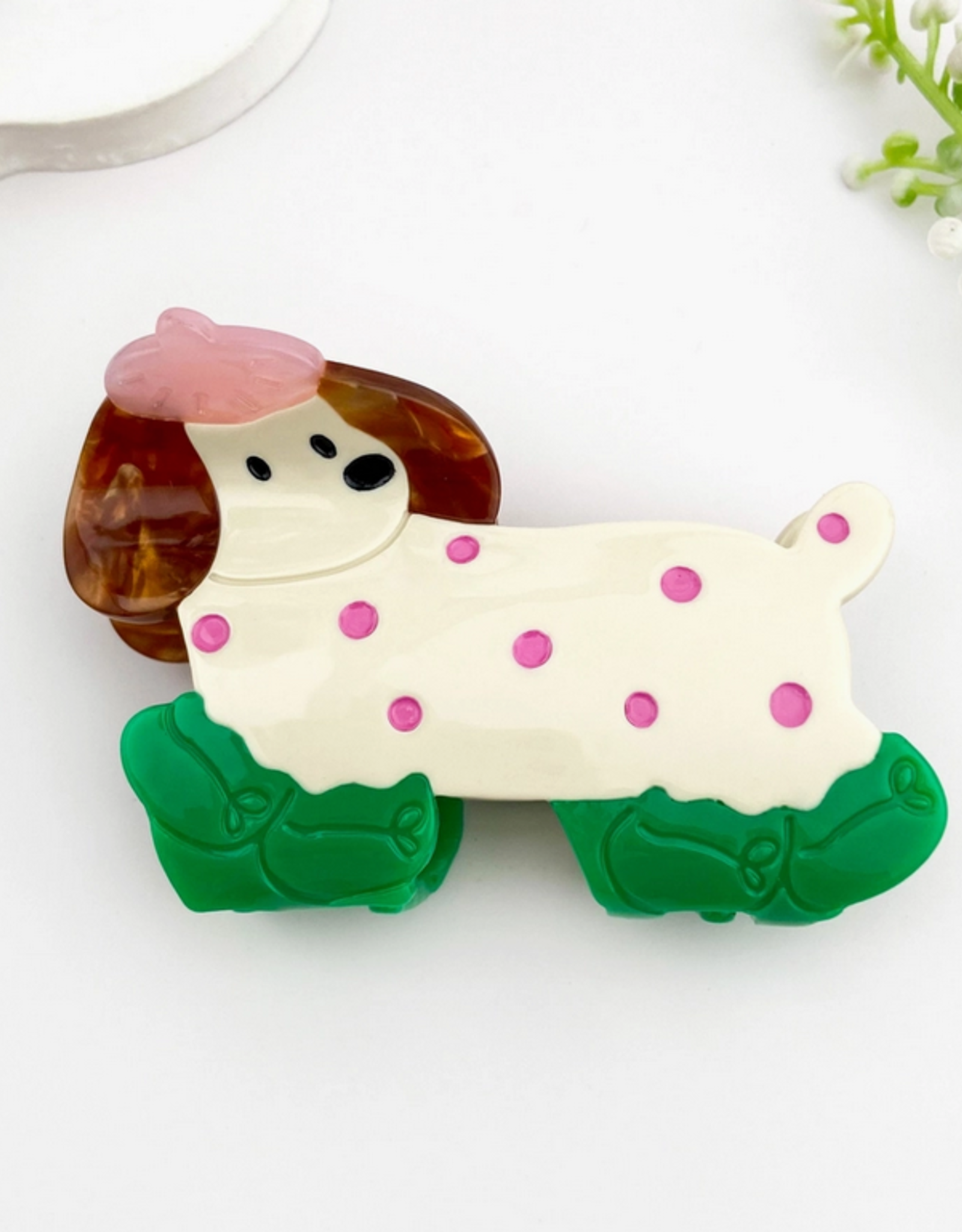 Spotted Dachshund Claw Clip