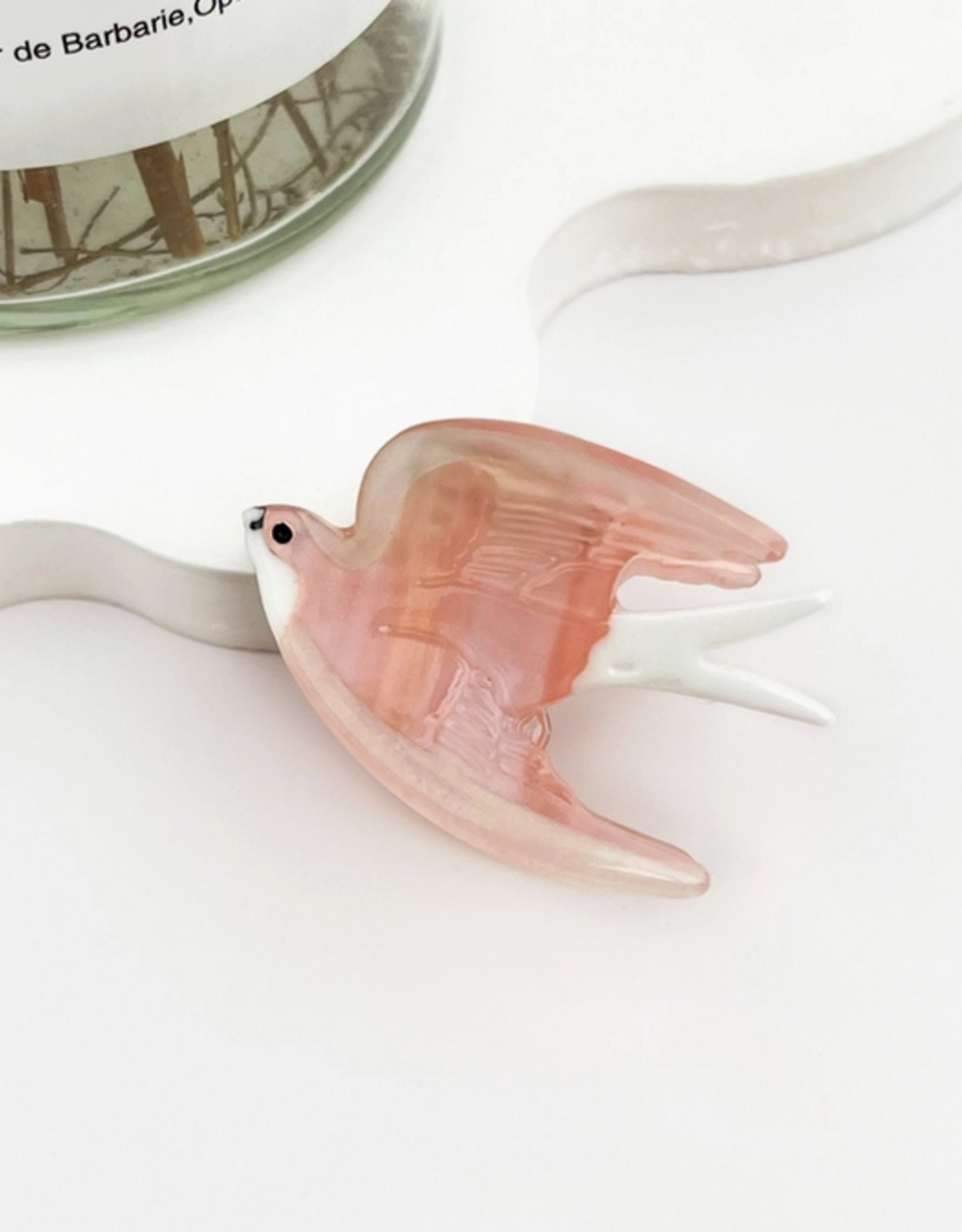 Mini Pink Swallow Claw Clip