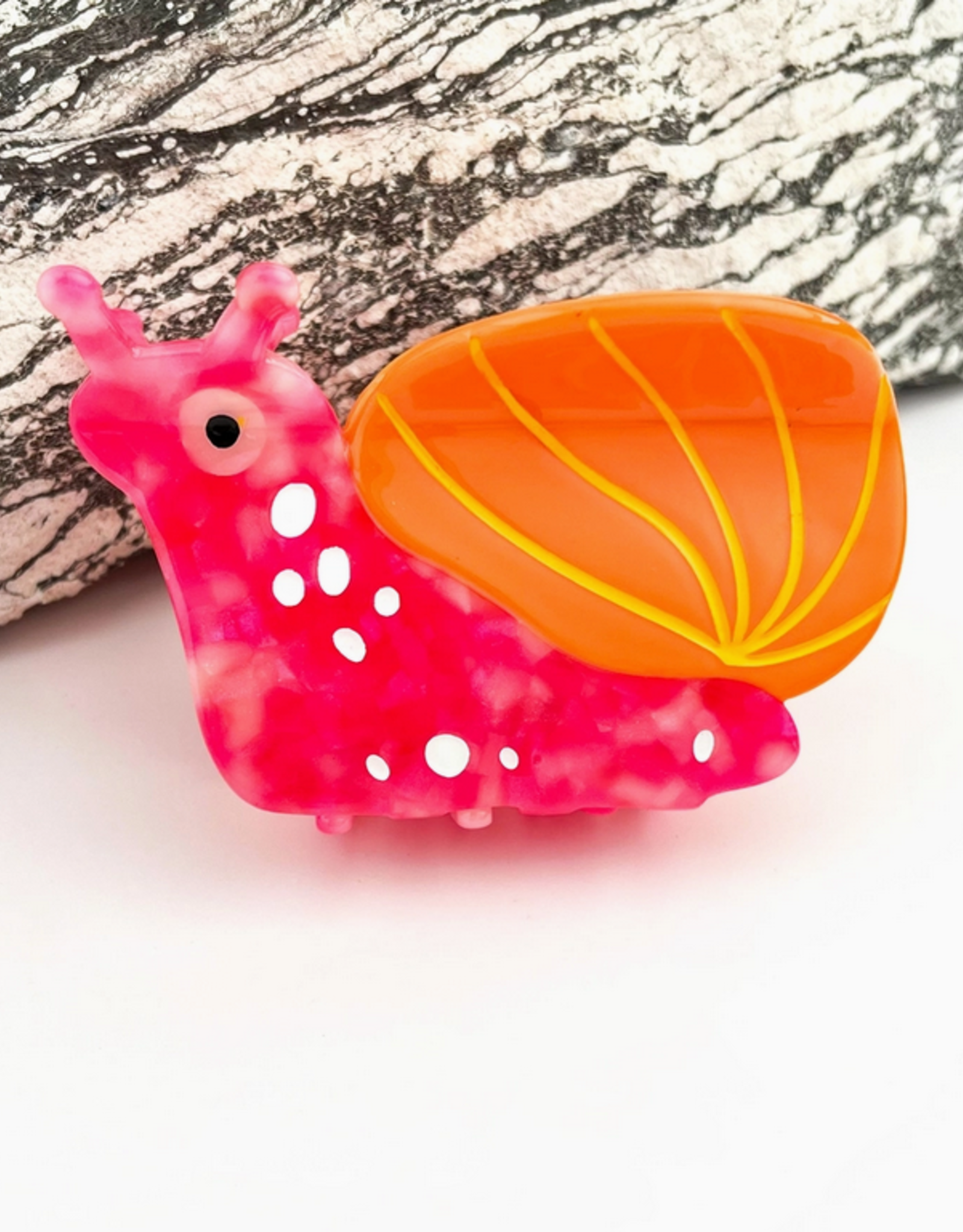 Hot Pink Snail Claw Clip