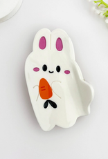 White Rabbit with Carrot Claw Clip