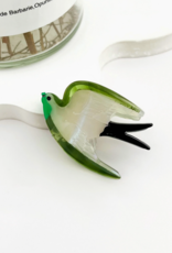 Mini Green Swallow Claw Clip