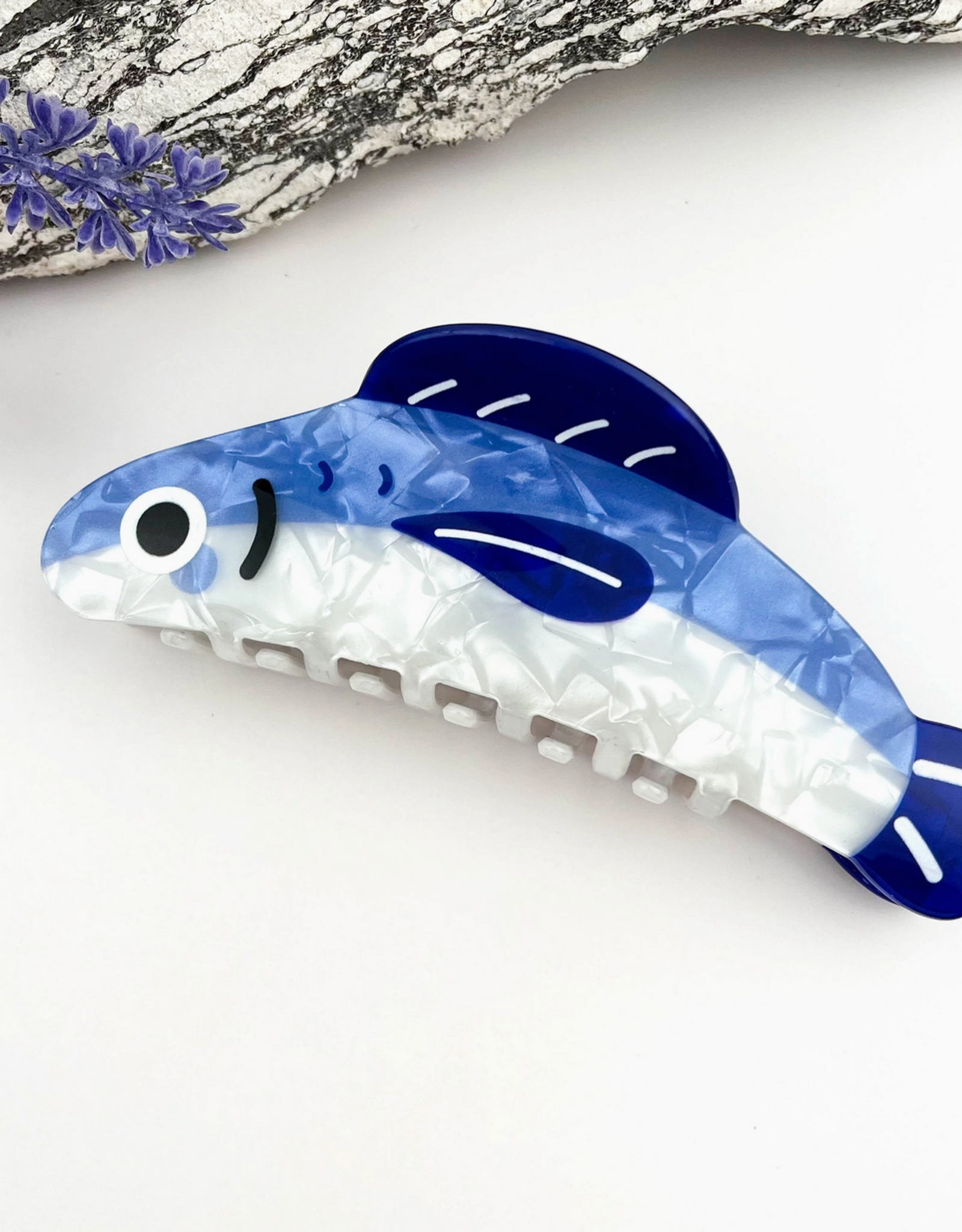 Blue Sardine Claw Clip - Large
