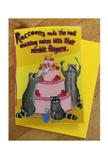 Raccoons Make Amazing Cakes Greeting Card