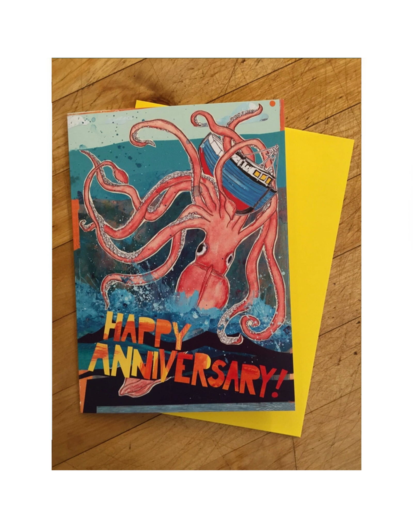 Happy Anniversary Squid Greeting Card