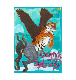 Congrats Newlyweds Tiglehorse Greeting Card