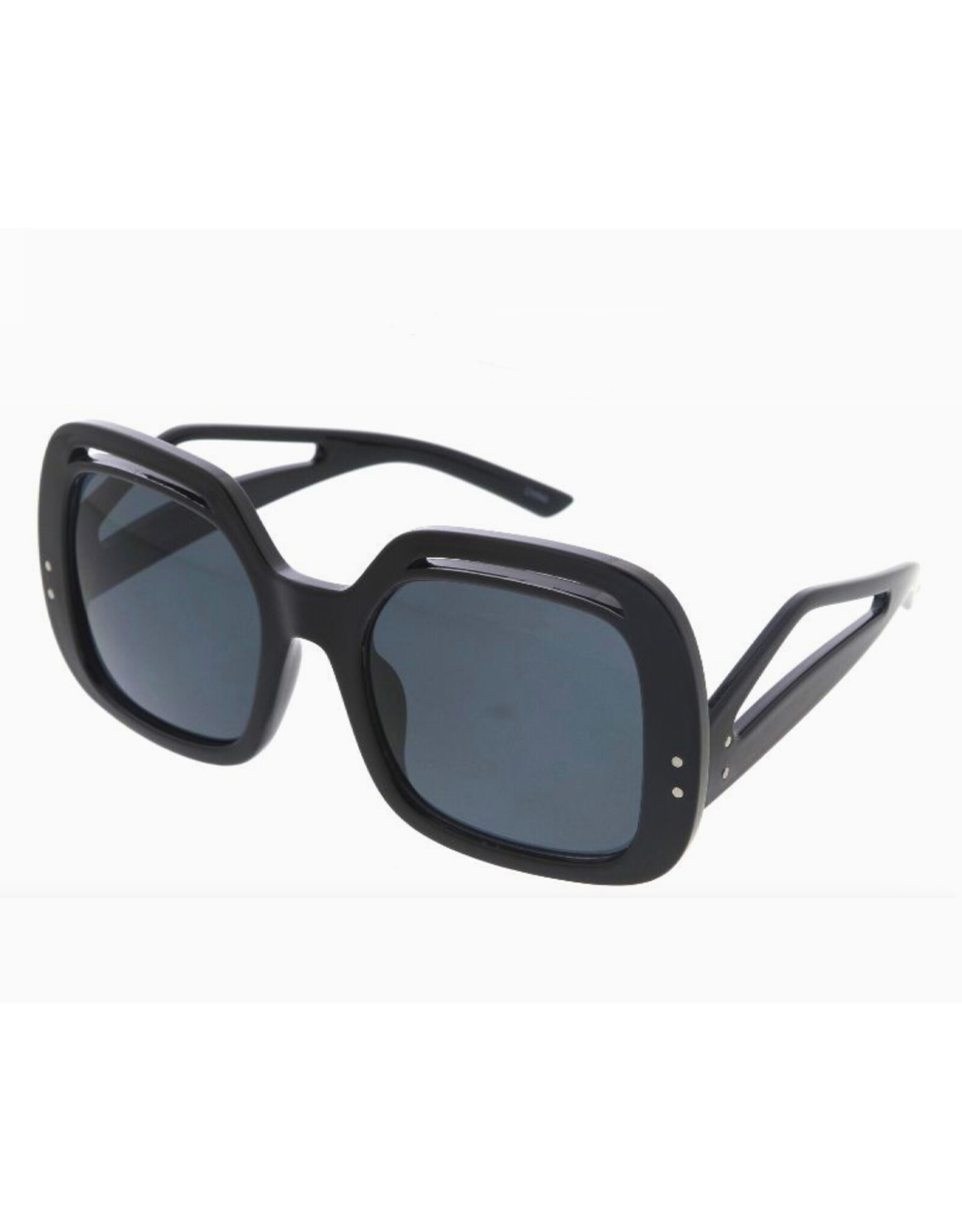 Retro Large Square Temple Sunglasses