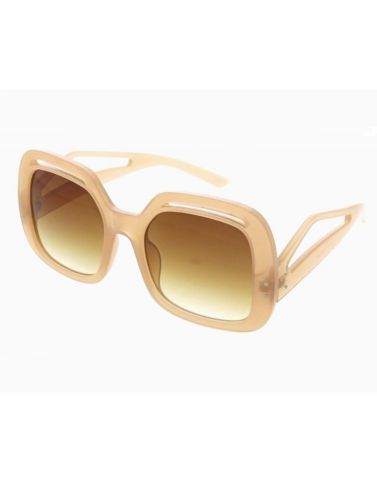 Retro Large Square Temple Sunglasses