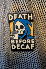 Death Before Decaf Grim Reaper Enamel Pin