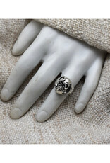 Silver Skull and Snake Ring