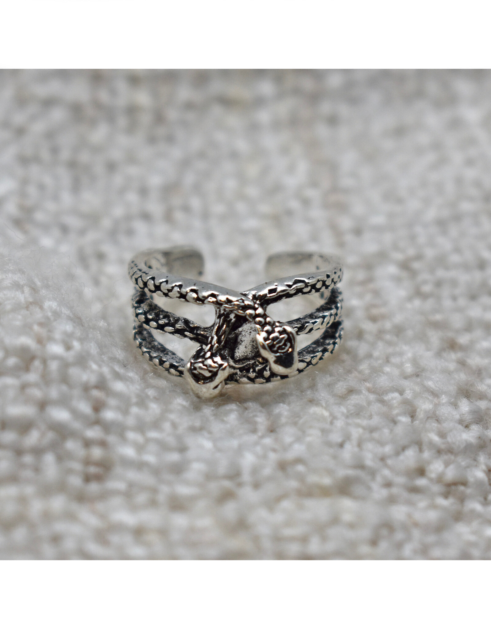 Dual Snakes Ring - Silver