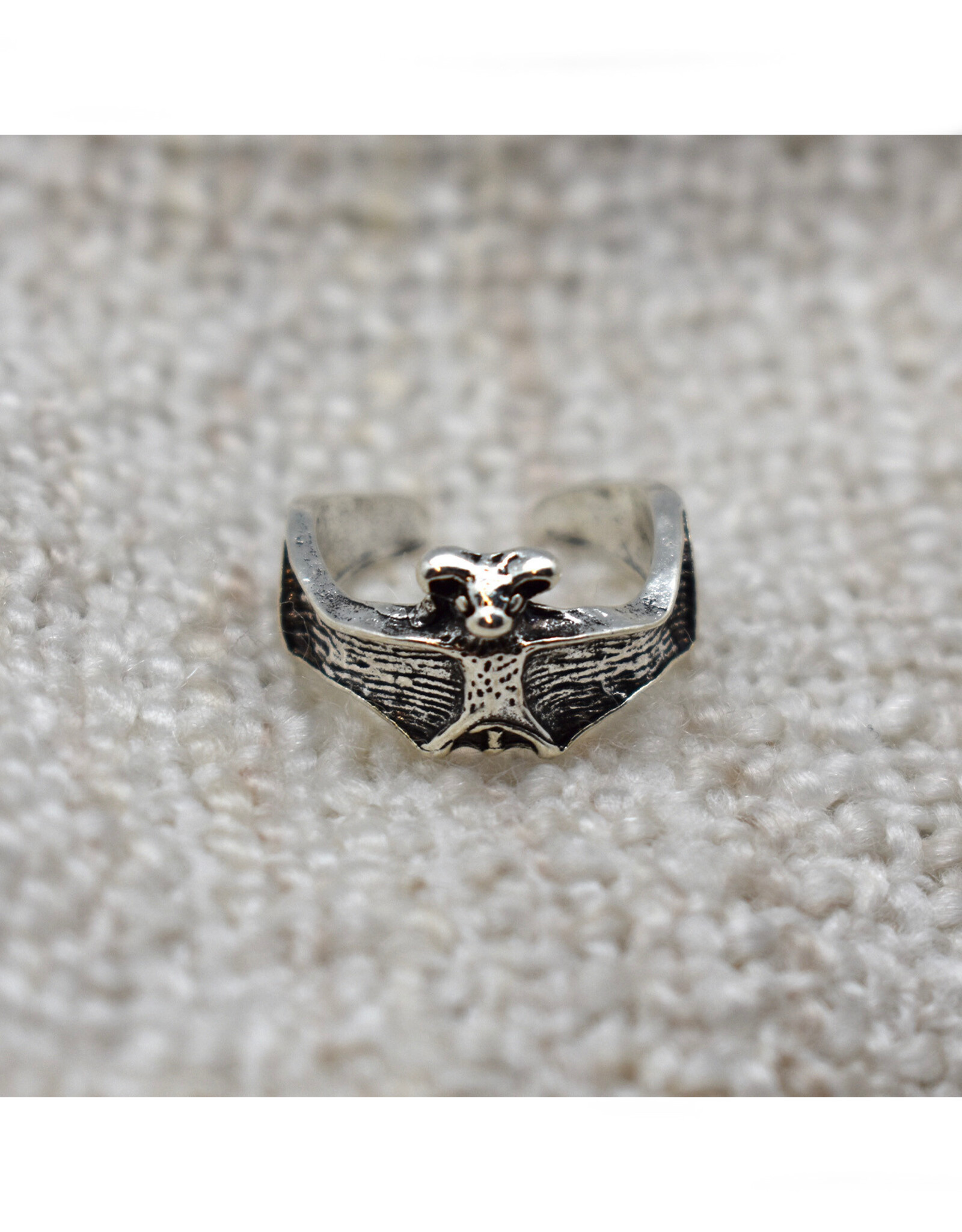 Silver Bat Wrap Ring