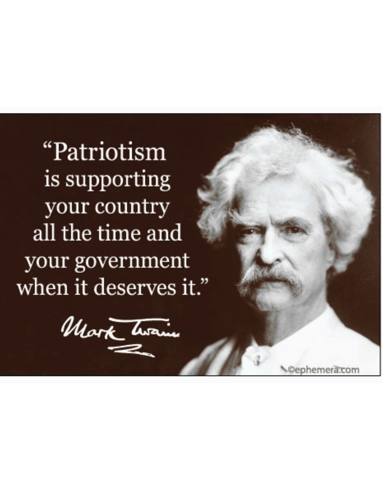 Patriotism Mark Twain Magnet