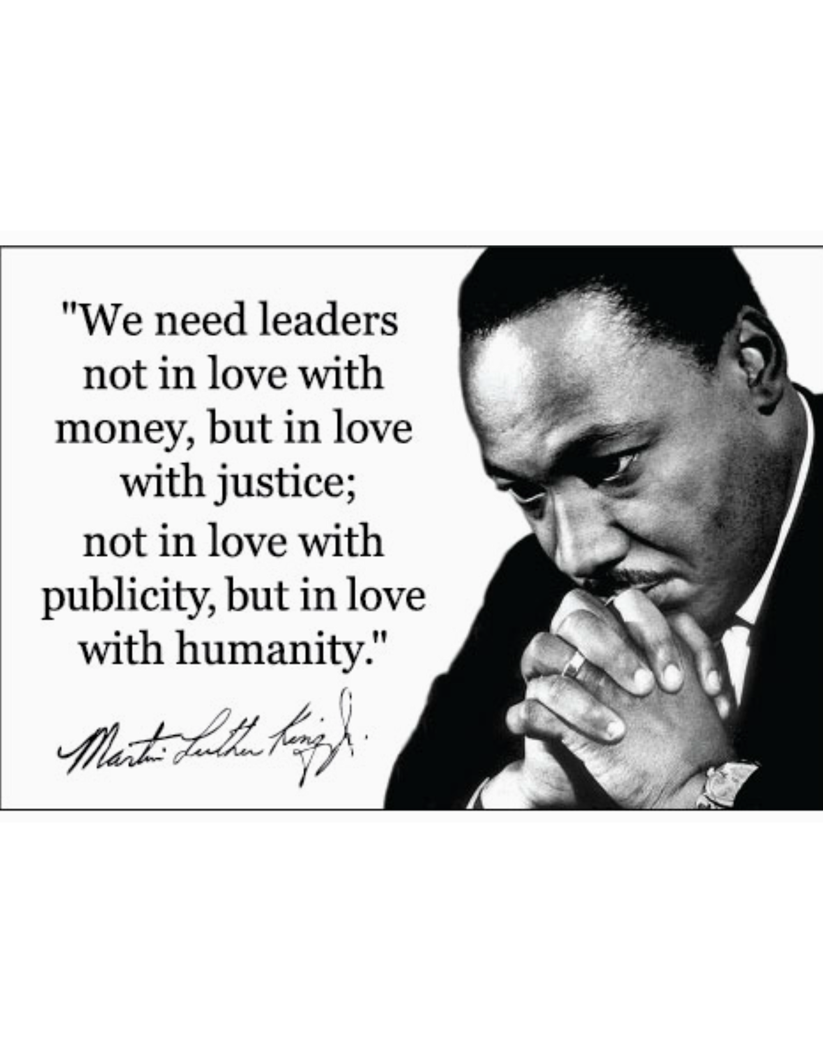 In Love With Justice and Humanity MLK Magnet