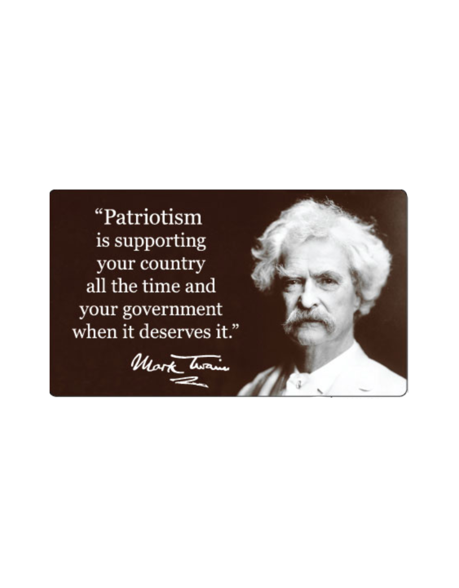 Patriotism Mark Twain Sticker