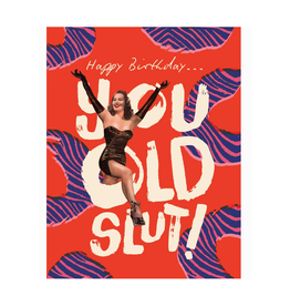 Happy Birthday, You Old Slut (Zebra) Greeting Card