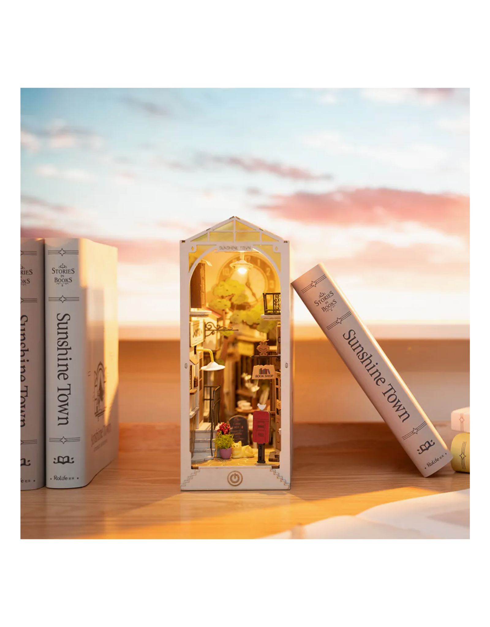 DIY Miniature House Book Nook Kit: Sunshine Town
