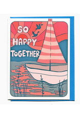 So Happy Together Boat & Lake Greeting Card