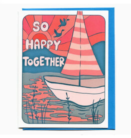So Happy Together Boat & Lake Greeting Card