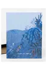 I Am So Sorry Blue Landscape Greeting Card