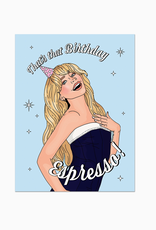 Birthday Espresso Sabrina Carpenter Greeting Card