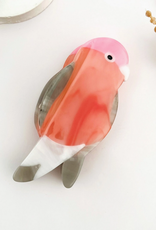 Pink & Red Parrot Claw Clip