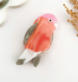 Pink & Red Parrot Claw Clip