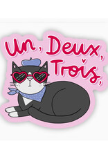 Un Duex Trois Cat Sticker