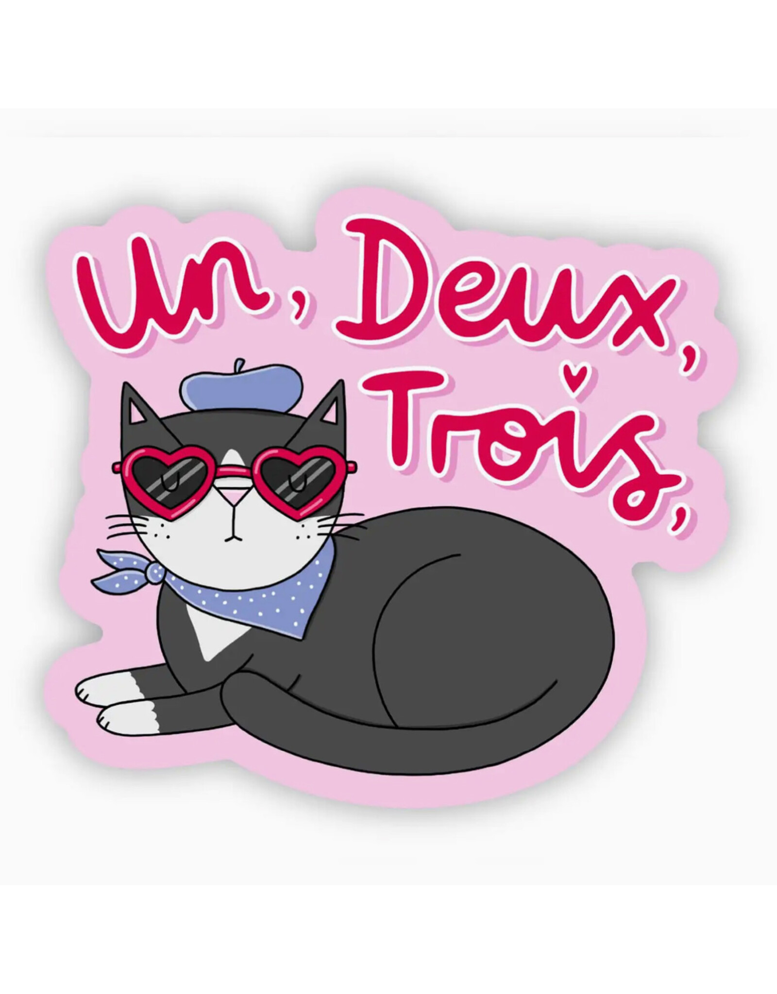 Un Duex Trois Cat Sticker