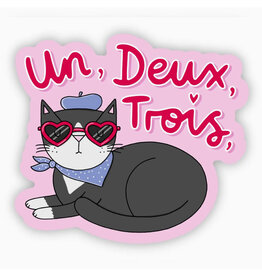 Un Duex Trois Cat Sticker