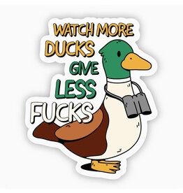 Watch More Ducks, Give Less Fucks Sticker Watch More Ducks, Give Less Fucks Sticker