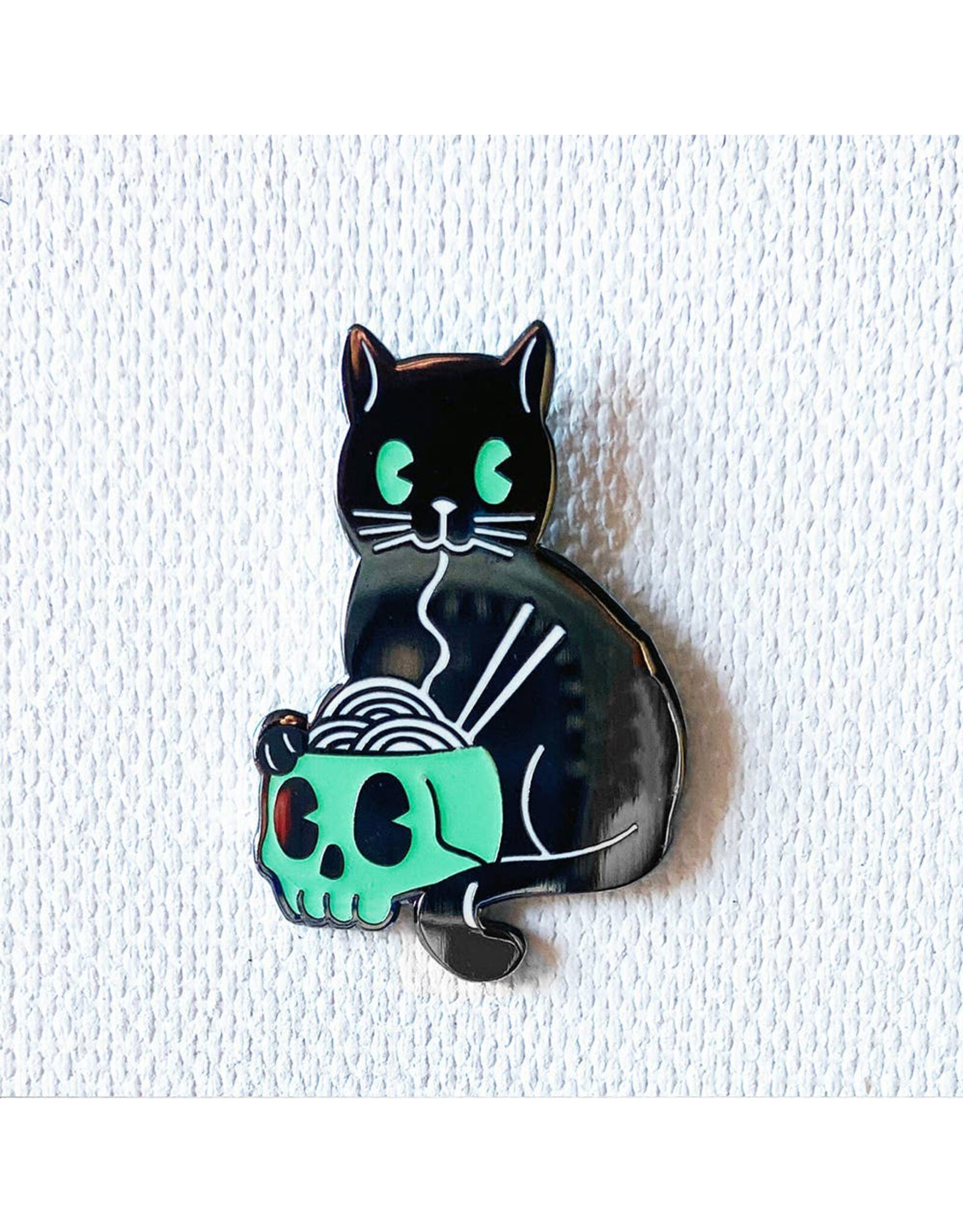 Glowing Ramen Cat Pin
