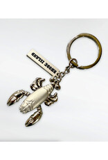 Rhode Island Lobster Keychain Silver