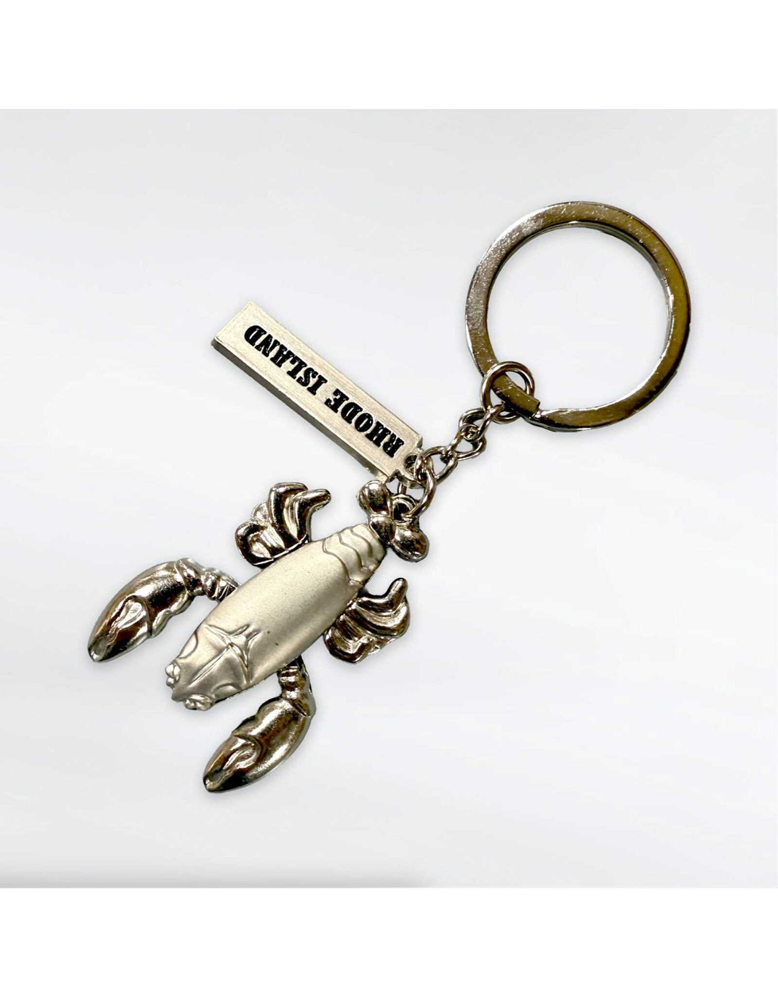 Rhode Island Lobster Keychain Silver