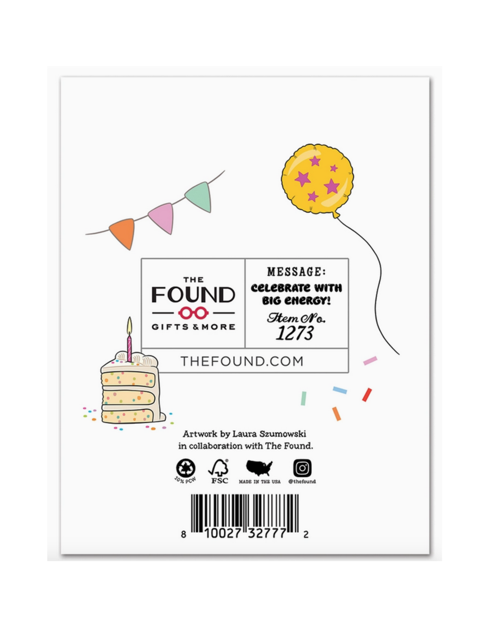 Big Energy Birthday Labubu Greeting Card