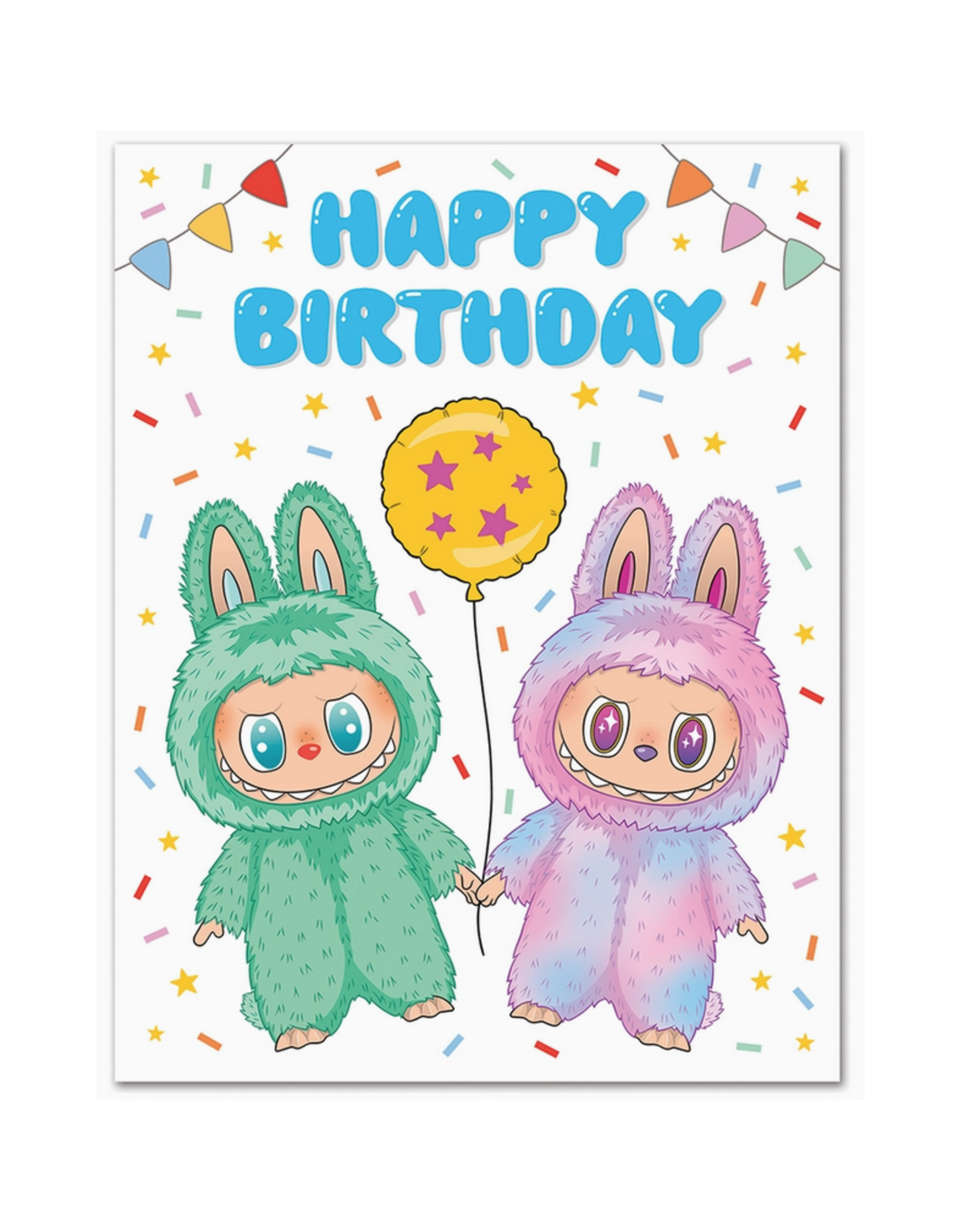 Big Energy Birthday Labubu Greeting Card